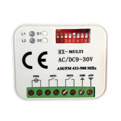 Receptor universal multifrecuencia para mandos puertas de Garaje