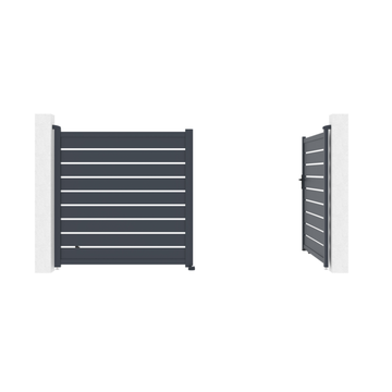Portón Batiente de Aluminio con Motor Automático WiFi – ELITE Antracita