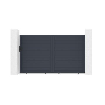 Portón Corredera de Aluminio EDGE Antracita + Kit completo Motor WIFI